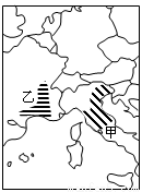 图。读图,回答下列各题。1.甲为新兴工业区,与