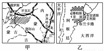 读我国内蒙古呼伦贝尔牧区(甲)和阿根廷潘帕斯