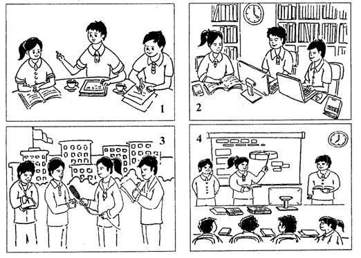 了研究性学习。请根据以下四幅图的先后顺序,