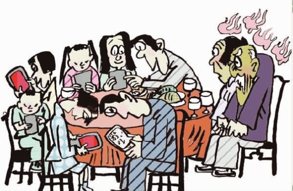 岛市民张先生去爷爷家吃晚饭,饭桌上老人多次