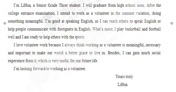 些有意义的事。请根据以下要点用英语写一篇申