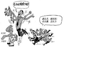 生更不能沉溺其中。请根据下图提示,用英语写