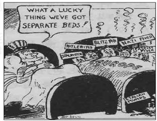 右图漫画题为不会被传染!左边床上的人说:多