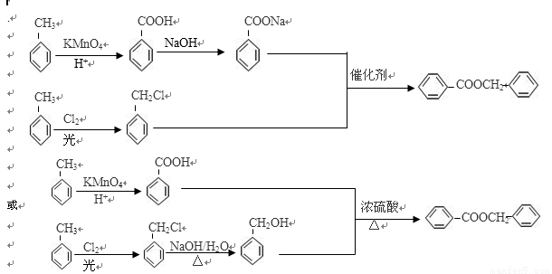 习题酯类是工业上重要的有机原料,具有广泛用途。乙酸苯甲酯()对花香和果香的香韵具有提升作用,故常用于化妆品和食品工业。乙酸苯甲酯的合成路线如下:(1)B中含氧官能团的名称是____;反应的类型是____,的化学方程式是____。(2)下列物质中能与A的水溶液反应的是____。a.CaCO3b.NaOH c.CuSO4 d.NaCl(3)下列物质中与甲苯互为同系物的是____。a.b.c.d.(4)绿色化学的核心内容之一是原子经济性,即原子的理论利用率为1
