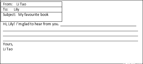 根据中文和英文提示,写一封意思连贯、符合逻