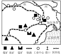 读南亚和南美洲最大国家的地理简图,并回答问