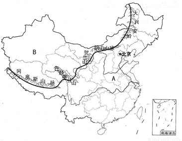 图ABCD分别表示哈尔滨、北京、武汉和广州四