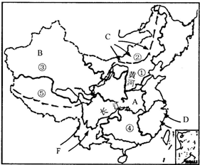 读图我国夏季风图,回答问题.(1)我国夏季盛行