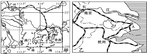 甲、乙两地是我国重要工业基地,与乙地相比,甲