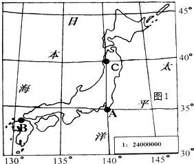 后某日,受灾区风向的影响,①、②、③、④四地