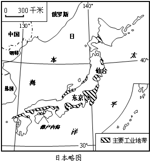 读图日本和俄罗斯地图,完成下列问题:(1)图中