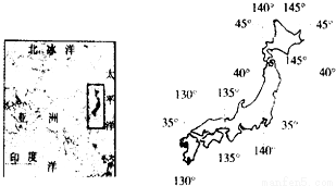 读日本图后回答下列问题(1)根据图中数码代号