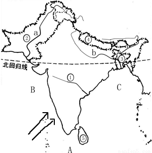 下列关于印度自然地理特征的叙述,正确的是