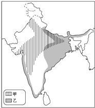 读图回答下列问题(1)对照印度主要粮食作物分