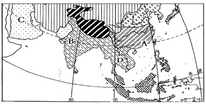 读中东政区图,回答:(1)A_国,其首都_.(2)在图中