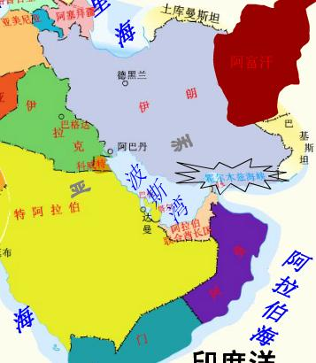 读西亚地区图,完成下列要求.(1)图中阴影部分表