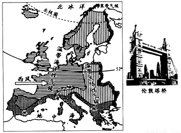 读欧洲西部地形图和欧洲西部气候图,回答下列