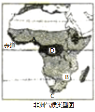 读图回答下列问题(1)阅读图1,非洲气候类型分布