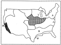 读美国工农业分布图,完成21,22题