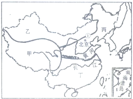 读中国地理区域示意图,回答问题.(1)图中的四
