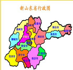 右面是山东省某个地级市的轮廓图.读图回答9-