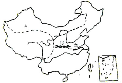 读"我国四大地理区域划分图",回答下列问题.图片