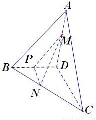 如图,空间四边形ABCD中,M、N分别是DA、BC