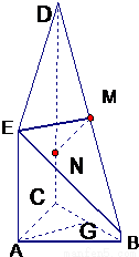 如图,在棱长为2的正方体ABCD-EFGH中,M为D