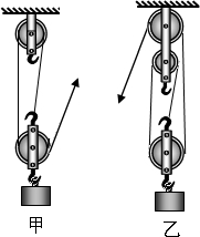 小明在测滑轮组机械效率的实验中,用如图甲所