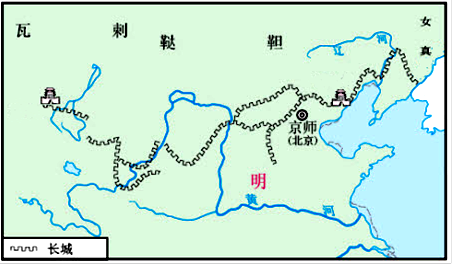 东起嘉峪关,西至山海关 d. 东起山海关,西至嘉峪关