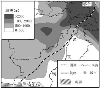 即将建设的中巴铁路北起中国新疆喀什,南至巴
