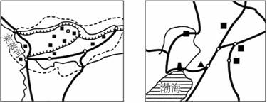 读德国鲁尔区和我国鞍山钢铁工业基地图,比较
