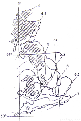 读美国主要农业带(区)分布图及某区农业活动流