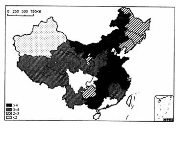 中国人口密度_中国东部人口密度