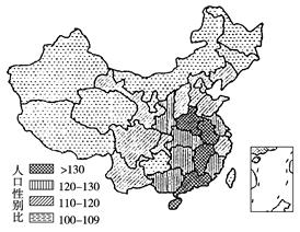 2000年我国人口状况_下图是2000 2010年 我国人口 变动情况 分布 示意