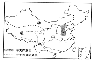 下图为2007年我国三大自然区人均水资源拥有