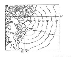 (13分)读广西某地区等高线地形图,完成下列问题