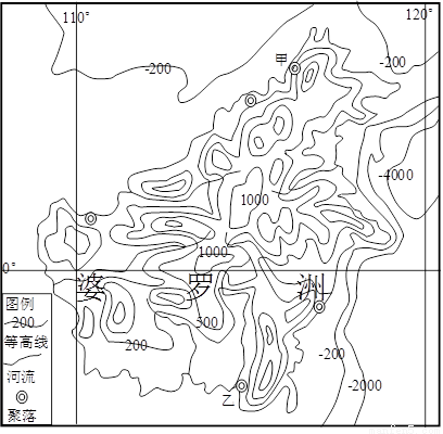 下图中a、b、c线为等压线,箭头表示A地风向,d
