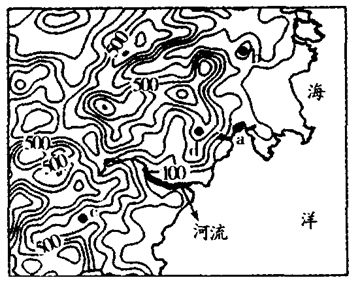 读某区域等高线(单位:米)地形图,完成完成下列问题.
