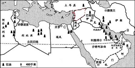 "读中东地区图,回答:(1)利比亚位于__."习题详情