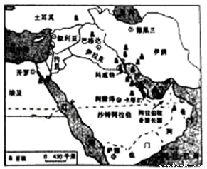 题1】关于上图的正确叙述:_A.②处为世界最大