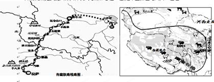 读我国西北地区降水量分布图。回答下列问题。