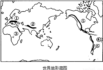 新人教版_北美的主要地形区及分布特点_试题