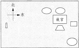 根据下面的描述,在平面图上表示出各场所的.