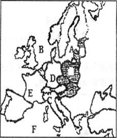 读东亚地区简图,右图为沿图中36°N纬线作的