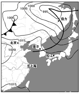 图为东亚部分地区地理简图,图中等值线表示20
