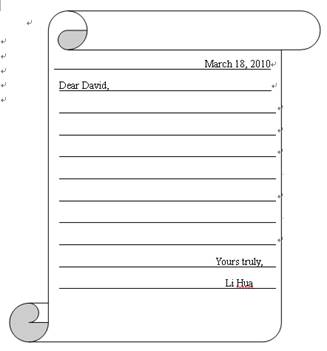 n Chinese.假设你是李华,昨天参加了美国朋友D